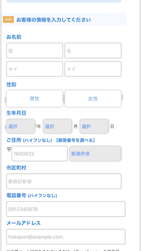 保険見直し本舗のフォーム画像3