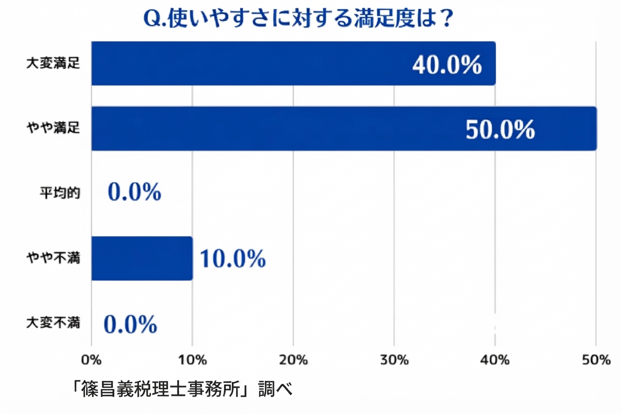 ペイトナーの使いやすさに対する満足度調査結果